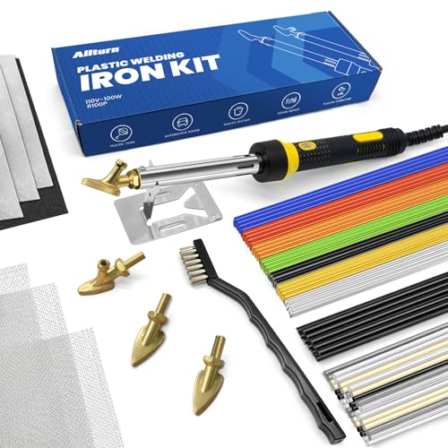 Allturn 110V-100W Plastic Welder Kayak Repair Kit | heat up to 800°F (426°C), with T2 T3 Tips, 75PCS Welding Rods