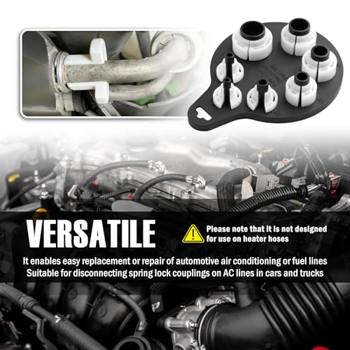 1/4" - 7/8" Fuel Line Disconnect Tool Set with 7 Standard Sizes,Plastic Air Conditioning and Fuel Line Removal Tool,Multifunctional Quick Disconnect Tools for Auto AC/Gas