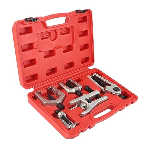 5Pcs Front End Suspension Service Kit, Ball Joint Tie Rod Separator Puller Set, Professional Car Repairing Tool with Heavy - Duty Blow Box, for Link Arms, Tie Rods and Ball