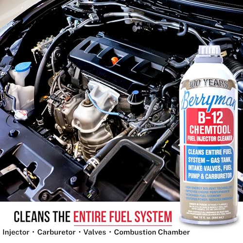 Berryman B-12 Chemtool 0116 (4 Pack) - Fuel Injector Cleaner, 15oz with SMA Towel | Carburetor & Fuel System Cleaner Additive for Cars