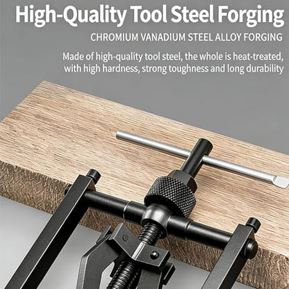 Multi-Function 3-Jaw Bore Puller Tool, Internal External Bearing Gear Extractor, Carbon Steel Guide Bearing Puller Kit for Manual Removal of Wheel Bearings Bushings Gears (Large) - color: Large