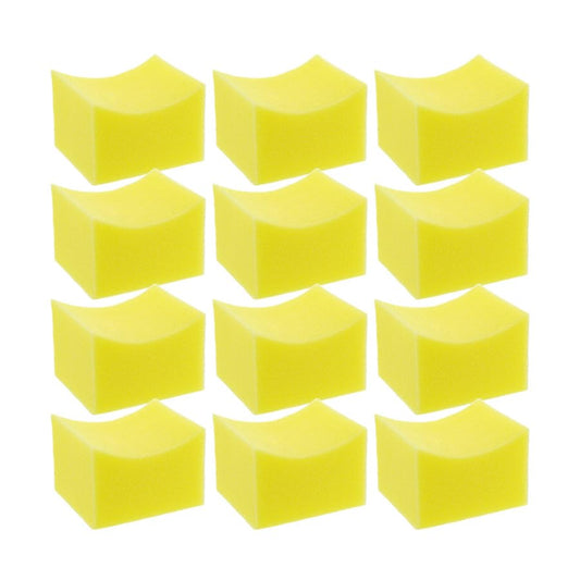 S.M. Arnold Yellow Foam Tire Dressing Applicators, 12-Pack-2.375”x3.625”x3”, Ergonomic, Durable, Washable, Professional Quality, Auto Detailing for Optimal Tire Shine, Bulk Car Care Set, Easy Use