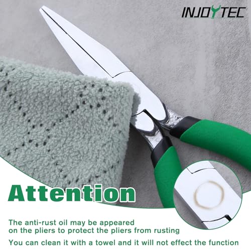 6Inch Diagonal Cutting Pliers Wire Cutters with Wire Stripping | Holes Wire Stripper Wire Nippers Flush Cutters Cable Cutters Side Cutters Wire Snips for Cutting Floral Wires Electric Wires - style: Flat Nose Pliers with Serrated Jaw