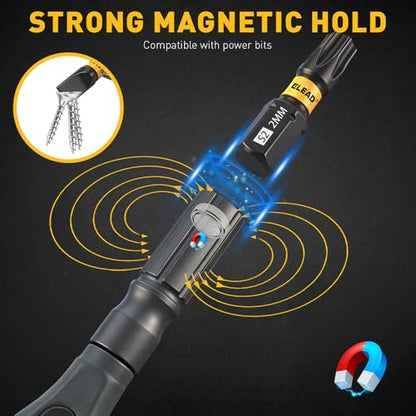 46 in 1 Magnetic Ratchet Screwdriver Set, Multi-Bit Screwdriver Kit, Nut Driver Set, Detachable Ratchet Handle with Storage Case, Repair Tool Kit for Furniture, Computer, Bicycle - style: 46-in-1 New Version