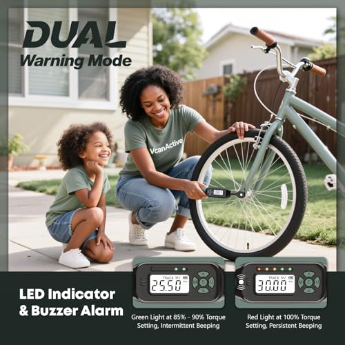 1/4 Torque Wrench Digital(1.1-22.2Ft.Lb) ±1% Average test accuracy Digital Torque Wrench 1/4 Drive with Buzzer and LED Flash Track Mode Torque Wrench Set with Bits & Sockets for Bike Moto Gunsmithing - size: 1/4" 1.1-22.2Ft.Lb Digital Torque Wrench Set