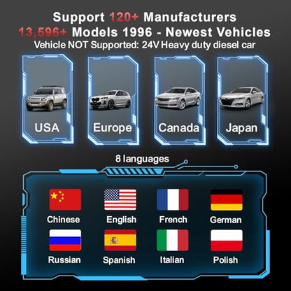 KONNWEI KW906 Red OBD2 Scanner Bluetooth (Red) - color: Red