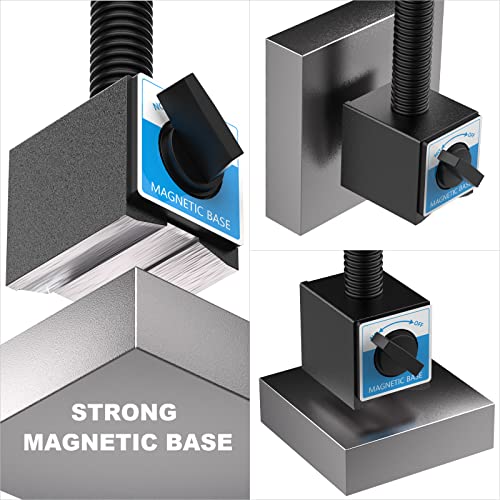 Magnetic Work Light, 1300 Lumens Led Machine Light with Strong Magnetic Base, Flexible Gooseneck Magnetic Lamp for Lathe and Drill Press, 10W 120V