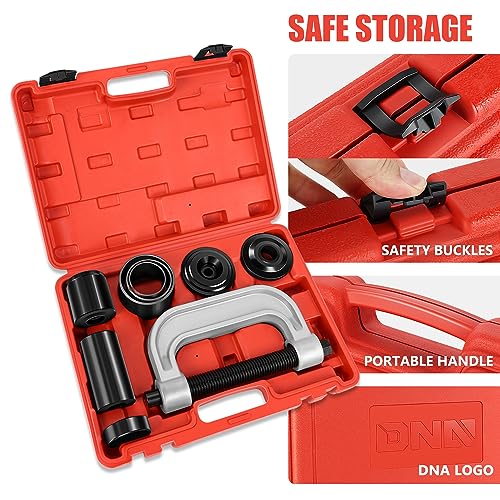‎DNA Motoring 10pcs Ball Joint Press Removal/Installation Tool Set with Adapters for Most 2WD 4WD Cars Light Trucks,Red, TOOLS-00311 - style: 10 Ball Joint Press set 1