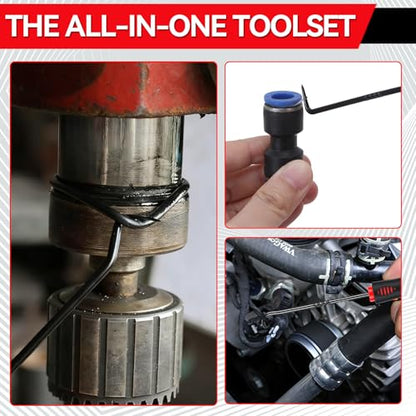 12PCS Pick and Hook Tools Set, Long and Mini Automotive Pick Set, O-Ring Oil Seal & Gasket Removal with Non-Slip Grip, Pick Tool Set for Car Repair, Mechanical and DIY