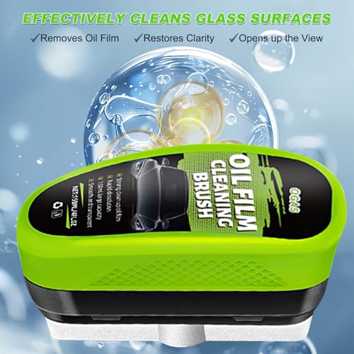 Yicengy Automotive Oil Film Cleaning Brush, 2026 New Car Windshield Oil Film Remover for Car Windows Includes 1 Refill Bottle, Glass Coating Cleaner Board, Anti-Rain Fog, Improves Clarity (1pcs) - color: 1pcs