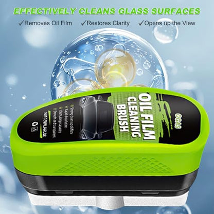 Yicengy Automotive Oil Film Cleaning Brush, 2026 New Car Windshield Oil Film Remover for Car Windows Includes 1 Refill Bottle, Glass Coating Cleaner Board, Anti-Rain Fog, Improves Clarity (1pcs) - color: 1pcs