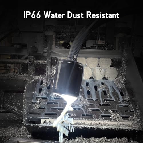 12W Magnetic Light,IP66 Waterproof Lathe Machine Work Light for Milling Drill Press with Upgrade 8T Magnetic Base - size: 12W Work Light + 8T Magnetic Base