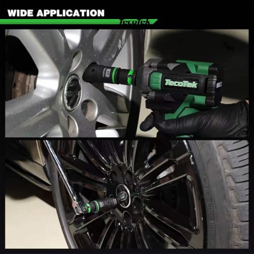 TecoTek 7PCS Lug Nut Socket Set, 1/2” Impact Thin Wall Flip Socket, Half Size Wheel Socket Set, Metric, 6 Point, 3" Extension Bar & Knockout Bar, 17.5mm, 18.5mm, 19.5mm, 21.5mm, and 22.5mm - size: Half Size Metric