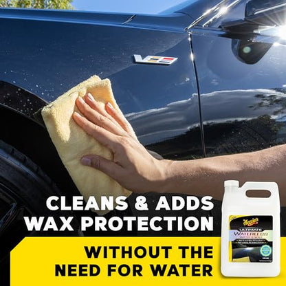 Meguiar's Ultimate Waterless Wash & Wax - Waterless Car Wash & Wax Without Swirling or Scratching - Easy Car Maintenance, No Water Required -1 Gallon (128 Oz) - size: 1 Gallon