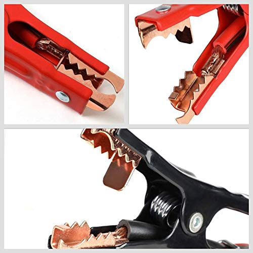 Heavy Duty (16ft 6 Gauge, Copper Wire) Battery Jumper Cables Jump Start Booster Kit works with Universal Vehicle Car SUV Pickup Truck - size: 6 Gauge 16FT Cable Length