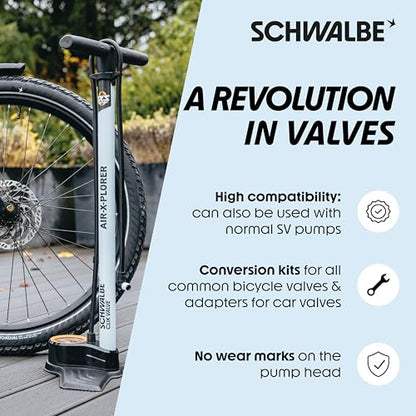 Schwalbe Clik Valve Conversion Set - Presta/SV Valve Conversion Kit - Innovation for Inflating Bicycle Tyres - style: SV