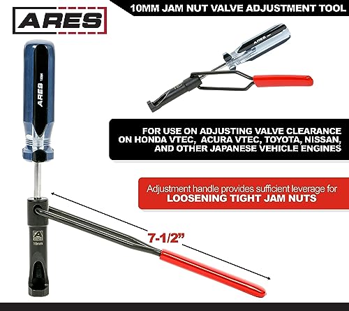 ARES 15094 10mm Jam Nut Valve Adjustment Tool - Honda, Toyota, Nissan | Window Cut-Out for Positioning; For Japanese Engine Applications - size: Medium
