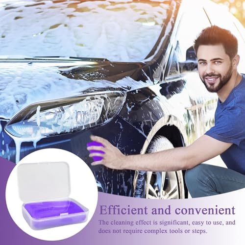 Clay Bar Auto Detailing Car Wash Mud | Car Interior Detailing Kit, Auto Glass Cleaner, Auto Detailing Supplies, Efficient, No Scratch Solution For Auto SUV, Car - color: purrple