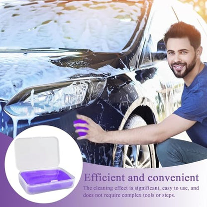 Clay Bar Auto Detailing Car Wash Mud | Car Interior Detailing Kit, Auto Glass Cleaner, Auto Detailing Supplies, Efficient, No Scratch Solution For Auto SUV, Car - color: purrple
