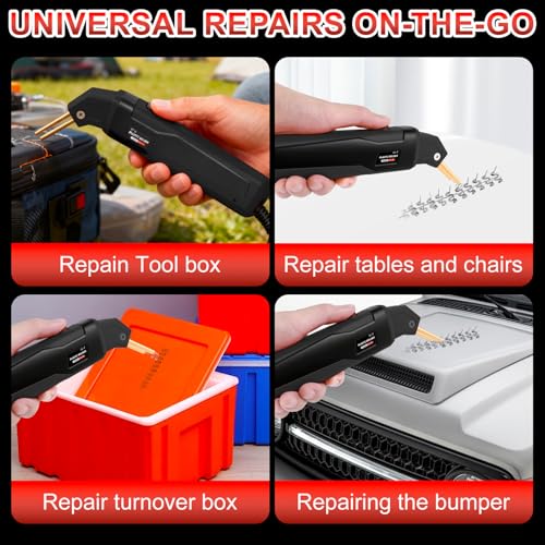Plastic Welding Kit 5-in-1 Multi-Function Heat Gun for Cutting Shaping Automotive Bumper Repair Home DIY Projects Car Restoration Professionals and Enthusiasts - color: Black