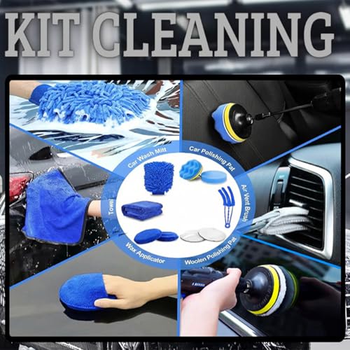27Pcs Car Detailing Kit, Car Detailing Brush Set, Car Wash Cleaning Kit, Car Detailing Brushes, Professional Car Care Kit for Interior Exterior Wheels, Blue - size: 27