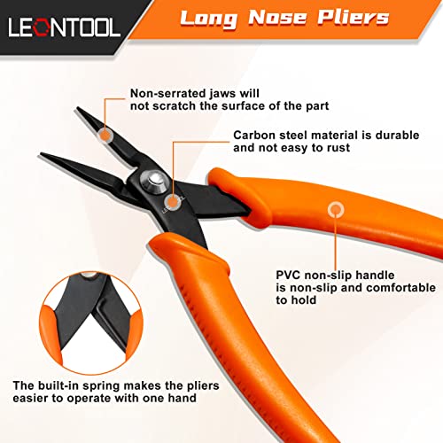 5-Inch Long Nose Pliers Specialty Pointed Nose Tweezer Nose Pliers | 1mm Diameter Tip, Smooth Jaw, Mini Precision Needle Nose Chain Nose Pliers for Jewelry Making Wire Wrapping, Object Gripping - style: Long Nose Pliers