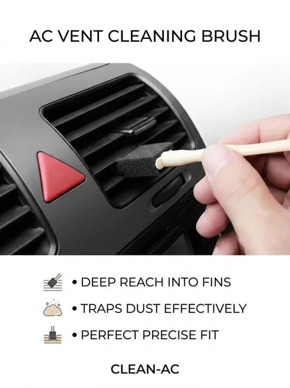 5PCS Car AC Vent Cleaning Brush Set, Foam Detail Duster for Air Vents, Dashboard, Blinds, Keyboard (5,Black) - color: Black