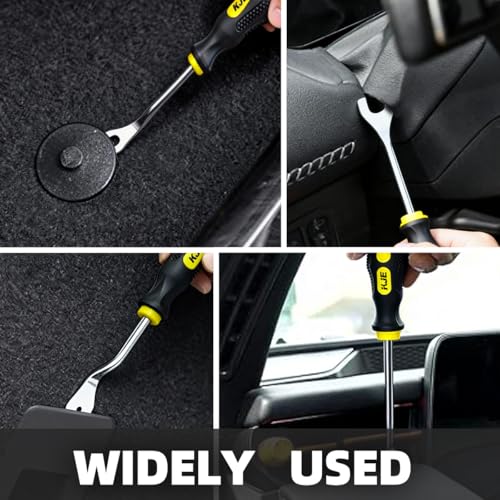 KJE 6-Piece Auto Trim Removal Tool Set with Soft Grip Handles | Car Trim Removal Tool Kit for Interior Panel and Clip Fastener Removal with Storage Bag