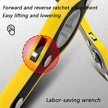 Auto Jack Ratchet Wrench of Labor-Saving Desigh, Car Jack and Lug Wrench, Handle Scissor Jack, Garage Tire Wheel Lug Wrench, for Motorcycle, Car, SUV and Other Vehicles.