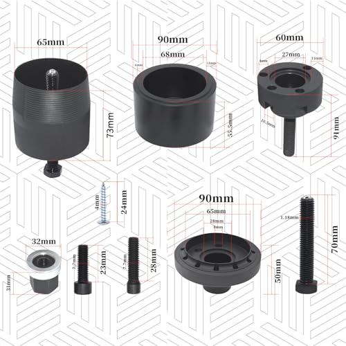 Crankshaft Front Oil Seal Installer and Removal Kit | Front Crankshaft Seal Removal Tool, Compatible with BMW N40, N42, N45, N46, N52, N53, N54 Engines, with Carrying Case