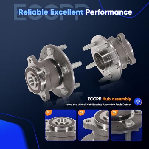 ECCPP 512438 Wheel Bearing Hub Assembly for Chevrolet Sonic 2012-2016 | for Buick Encore 2013-2016 5 lugs w/ABS Sensor Pre-Greased Sealed - size: 512438