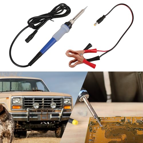 Portable Electric Soldering Iron Kit for Dc12v-24v Cars with High-efficiency Design and Safety Features, Metal and Ceramic Core Construction, for Welding Repair in Vehicles,