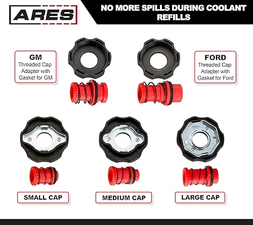 ARES 71502 No-Spill Coolant Funnel Kit, Eliminates Air Pockets | Eliminates trapped air pockets and squeaky belts due to overflow.