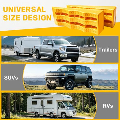 3-Step Rv Levelling Ramps Heavy-Duty Anti-Skid Camper Leveling Blocks 2Pack Trailer ramps for Height Adjustable