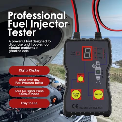 Fuel System Scan Tool Automotive Cleaning Tool Kit Injector Flush Cleaner Car Fuel Injector Tester Portable 4 Pluse Mode