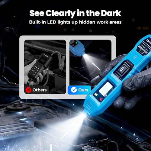 Automotive Circuit Fault Probe Tester - 20A 48V LED Display Front Light, for Sedans Pickup Trucks SUVs Motorcycles Engineering Vehicles Boats