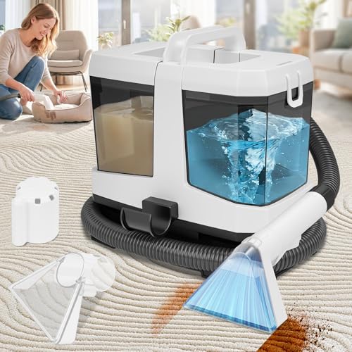 Foandbevi Carpet & Upholstery Cleaner Machine, 16KPa Spot Shampooer for Pet | 800W Motor Self-Cleaning 3 in 1 Tough Stain Tool, Lightweight Spot Stain Remover for Couch, Car Detailing, Rugs & Stairs