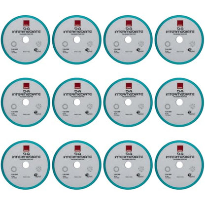 RUPES 9.DA180B Pack of 12 Light Blue D-A Intermediate Foam Polishing Pads 180mm | Ideal for Paint Correction | Compatible with 6" Backing Plate | Improves Cutting and Finishing Performance - size: Intermediate 180mm, style: Pack of 12