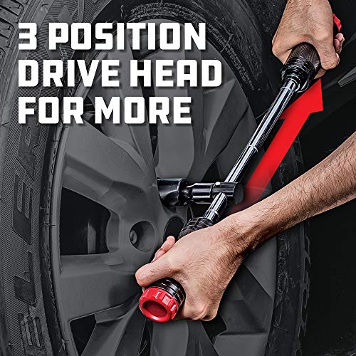 Powerbuilt Billy Club Universal Lug Wrench, Change Vehicle Tires Fast, Break Loose Lug Nuts, Emergency Car Roadside Services - 642250 Large - style: Gen2 Black