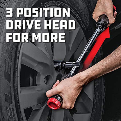 Powerbuilt Billy Club Universal Lug Wrench, Change Vehicle Tires Fast, Break Loose Lug Nuts, Emergency Car Roadside Services - 642250 Large - style: Gen2 Black