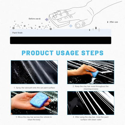 4 PCS 100g Car Clay Bar, No Scratch Auto Detailing Cleaner Magic Clay Bar, Premium Grade Automotive Wash Detailing Claybar Cleaner Kit for Most Cars SUVs RVs Trucks (Blue) - color: Blue