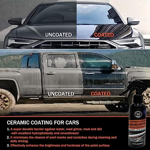 Wontolf Heavy Duty Car Clay Bar Auto Detailing Clay Luber Synthetic Lubricant Kit - Ceramic Coating Spray Ceramic Coating for Car - Maximum Gloss & Unsurpassed Slickness