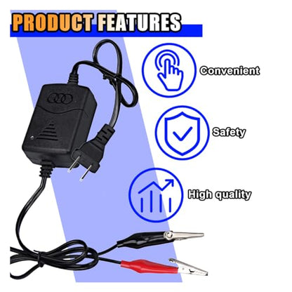 KITUREK 12V 1300mA Sealed Lead Acid (SLA) Smart Battery Charger Maintainer | 2PCS Automatic Car Charger Maintainer for RV, ATV, Boat, Motorcycle Battery Trickle Charger with Short Circuit Protection - size: 2PCS