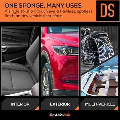 Suds Lab DS Microfiber Detailing Scrub Pad 2 Pack - Car Interior Cleaning & Detailing Microfiber Scrub Pads - Safe On Leather, Vinyl, Plastic, Etc. - size: Set of 2