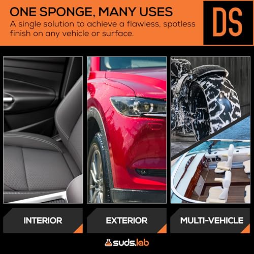 Suds Lab DS Microfiber Detailing Scrub Pad 3 Pack - Car Interior Cleaning & Detailing Microfiber Scrub Pads - Set of 3 - Safe On Leather, Vinyl, Plastic, Etc. - size: Set of 3