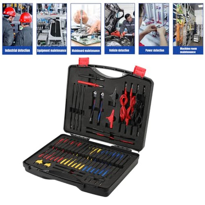 92PCS Automotive Circuit Test Leads Kit Electrical Breakout Leads Automotive Kit Multi Function Auto Diagnostic Tools Multimeter Test Leads Kit
