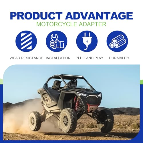 8-Pin to 16-Pin OBD2 Adapter for ATV & Motorcycle - OBD Diagnostic Converter Cable Compatible with Polaris RZR, Slingshot, Ranger, Sportsman, ACE, CAN Bus & ELM327 Scanners