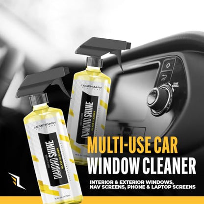 Legendary Glass Cleaner 16oz - Auto Window Cleaner Spray for Car Windows & Windshield - No Streaks, Ammonia-Free, Tint Safe - Interior/Exterior Use - size: Glass Cleaner 16oz