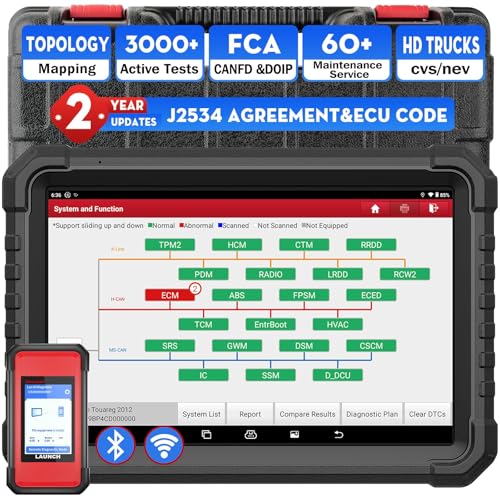 LAUNCH X431 PRO3S+ Elite with SmartlinkC 2.0,2026 Bi-Directional Scan Tool with J2534,OEM Topology Map, HD Truck Scan,ECU Code,CANFD &DOIP,FCA AutoAuth,60+ Service,2 Years Update