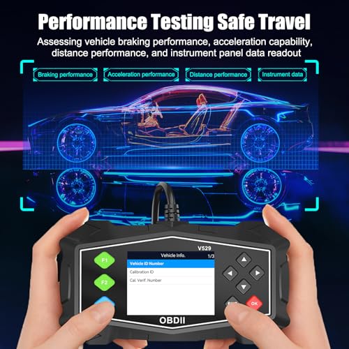 OBD2 Scanner Diagnostic Code Reader,Automotive OBD II Engine Light,Battery Tester,Mode 6, Mode 8 & I/M Readiness,OBDII Scan Tool for All OBDII Cars 1996+(OBDIIBlack)